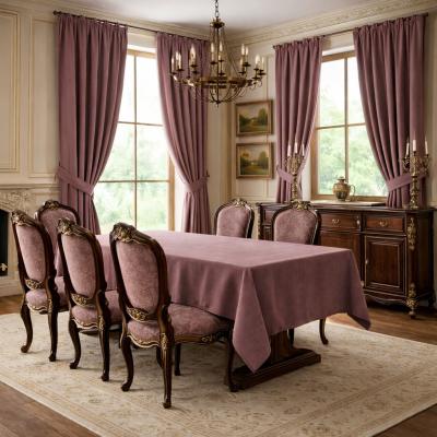 Готови плътни пердета в цвят пепел от рози - с размери по заявка