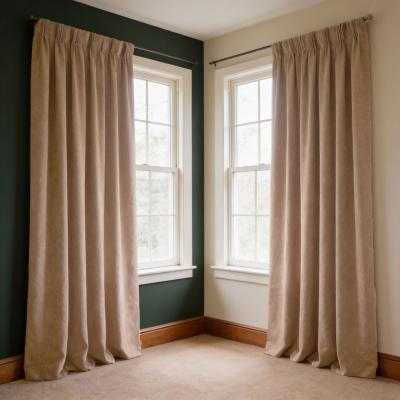 Готови плътни пердета цвят капучино - бежови, земен цвят, по поръчка