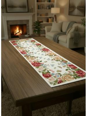 Жакардов тишлайфер с Фантастични рози