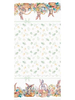 Великденска покривка за маса с пролетен десен и фина празнична символика