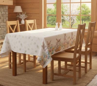 Великденска покривка за маса с пролетен десен и фина празнична символика