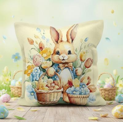 Великденска калъфка от жакард - Веселото зайче