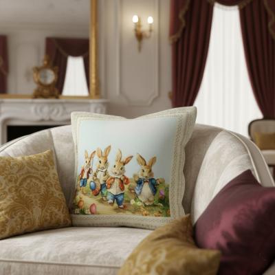 Жакардова калъфка за Великден - Зайчова дружина