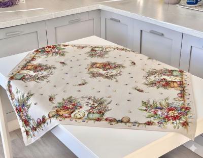 Великденско жакардово каре с класически мотиви – 95×95 см