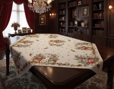 Великденско жакардово каре с класически мотиви – 95×95 см