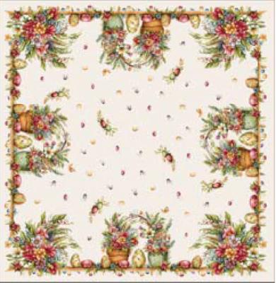 Великденско жакардово каре с класически мотиви – 95×95 см