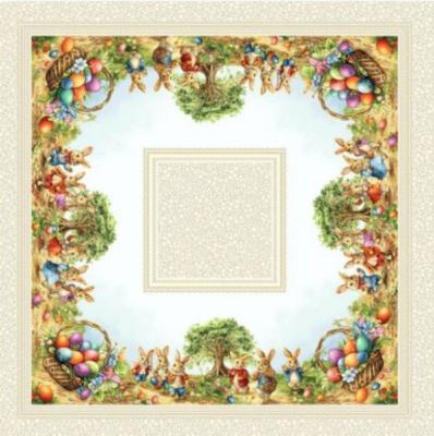 Великденско жакардово каре Празник в градината – класически стил