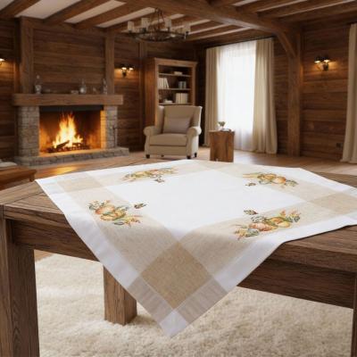 Красиво каре за Великден - изкуствен лен с бродерия