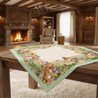 Каре за маса от жакард 90×90 см с великденски мотиви