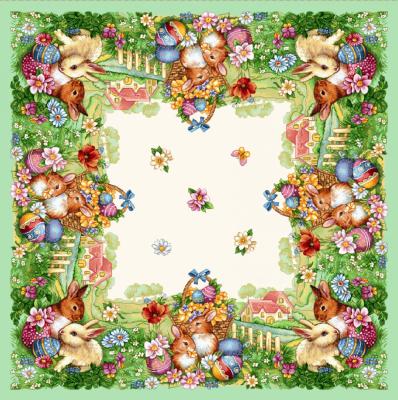 Каре за маса от жакард 90×90 см с великденски мотиви