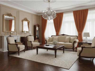 Плътно перде в цвят теракота – готово за поставяне