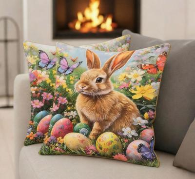 Пролетна приказка – великденски калъфки с зайче и цветя