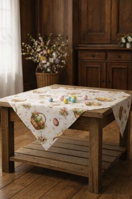 Класическо великденско каре от с фини празнични мотиви – 90×90 см