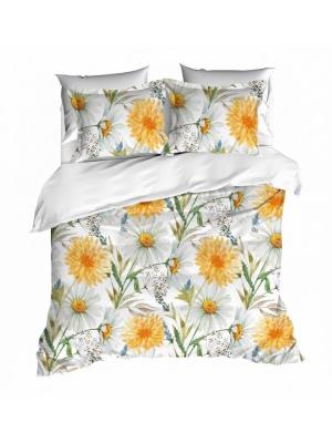 Спален комплект от памучен сатен с маргарити – класически романтичен стил