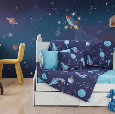 Детски спален комплект „Космическо приключение“ – ранфорс памук
