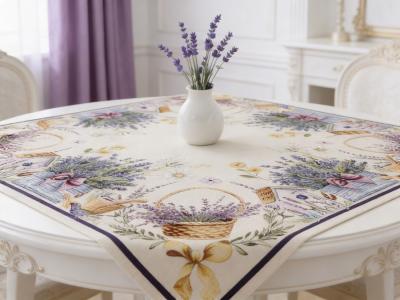 Жакардово каре с кошнички лавандула 95×95 см