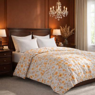 Олекотена завивка от ранфорс и силиконизирана вата - ефирен пастел от билки и пролетни цветя