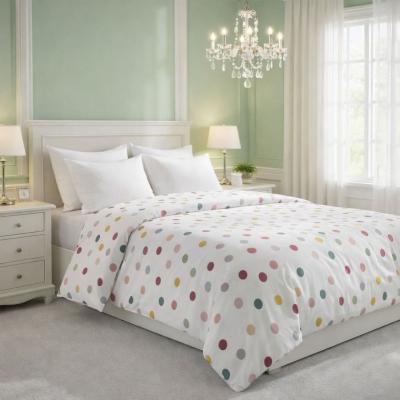 Памучна олекотена зависка с пъстри точки - ранфорс и силиконизирана вата