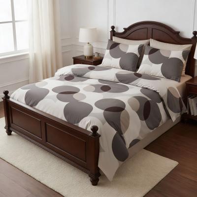 Памучна олекотена завивка от ранфорс с кръгове в земни цветове