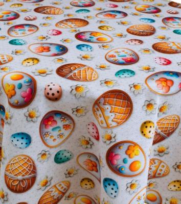 Великденски тишлайфер с пъстри яйца и маргаритки – 40×120 / 40×140 см