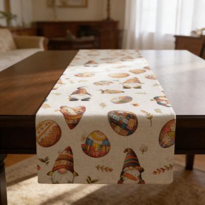 Великденски тишлайфер с декоративни яйца и гномчета – 40×120 см / 40×140 см