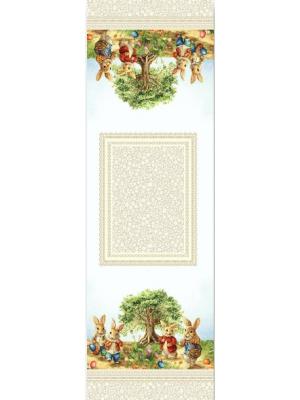 Жакардов великденски тишлайфер със зайчета под разлистен дъб