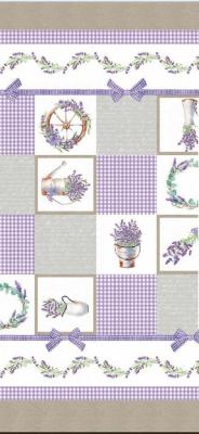 Покривка за маса с лавандулов десен в стил Прованс