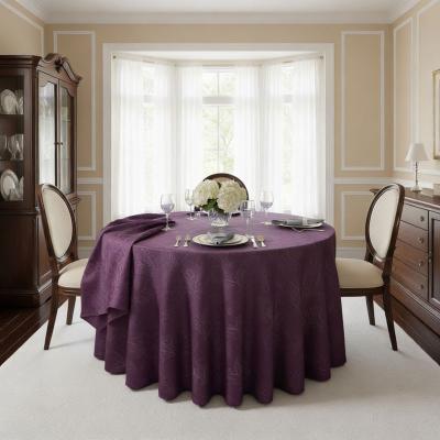 Лилава покривка за маса: правоъгълна, елипса и кръгла