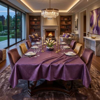 Лилава покривка за голяма маса - 160х240 см