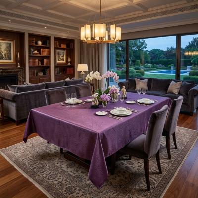 Лилава покривка за голяма маса - 160х240 см