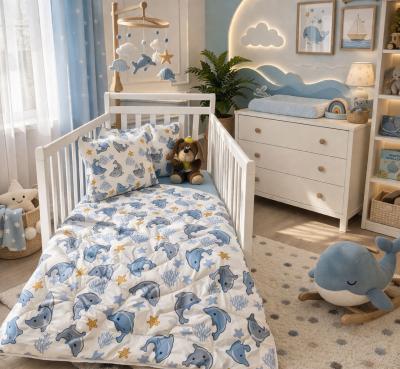 Бебешка олекотена завивка с делфинчета