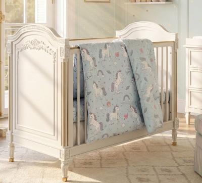 Олекотена завивка за бебета - синя