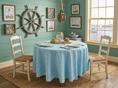 Синя покривка за маса