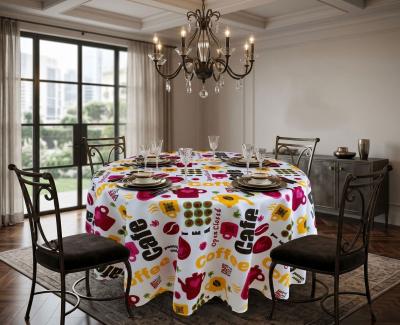 Кафенето на ъгъла в циклама: красива покривка за маса - немачкаема