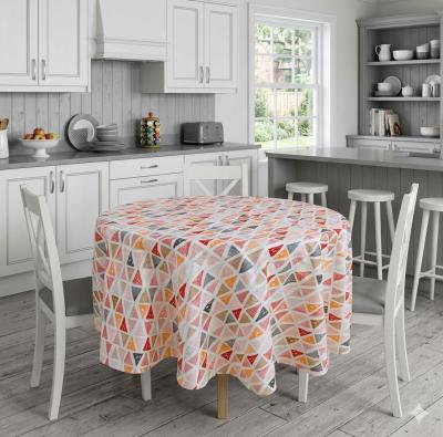 Покривка за маса със слънчева геометрия, лесна за поддръжка