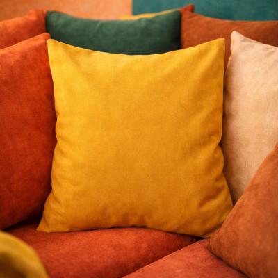 Едноцветна калъфка за декоративна възглавница - горчица, 45х45