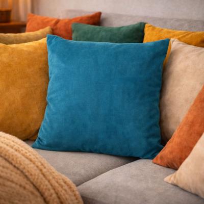 Едноцветна калъфка за декоративна възглавница - морскосиньо, 45х45