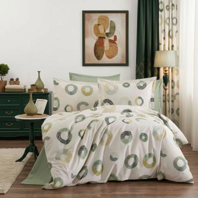 Геометрия в зелено – спален комплект от ранфорс