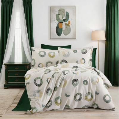 Геометрия в зелено – спален комплект от ранфорс