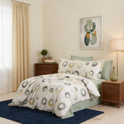 Геометрия в зелено – спален комплект от ранфорс