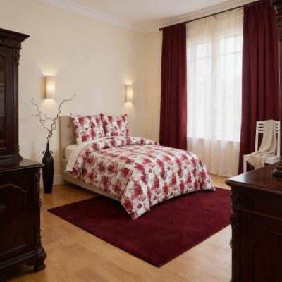 Бохемска романтика в бордо – спален комплект от ранфорс