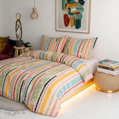 Цветен ритъм – памучен спален комплект от ранфорс