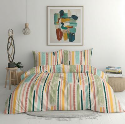 Цветен ритъм – памучен спален комплект от ранфорс