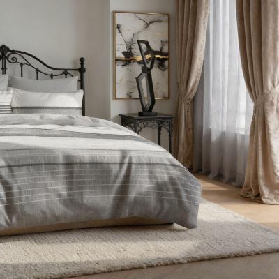 Памучен спален комплект от ранфорс - хармония в сиво