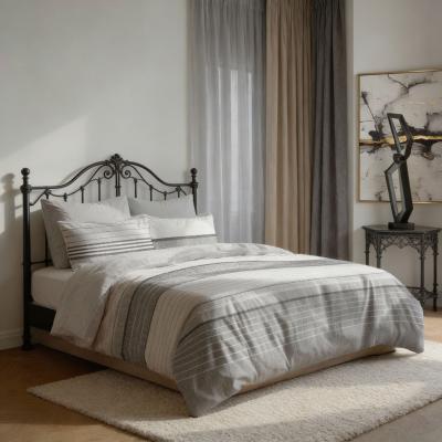 Памучен спален комплект от ранфорс - хармония в сиво