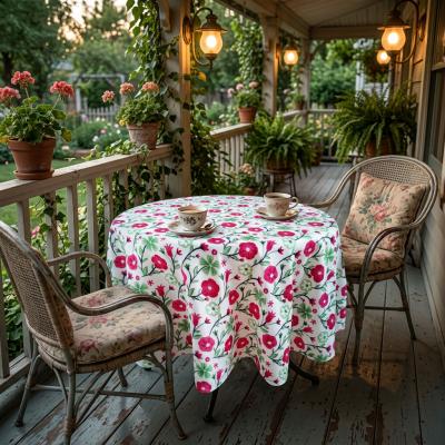 Артистична покривка за маса - метаморфози в зелено и бордо