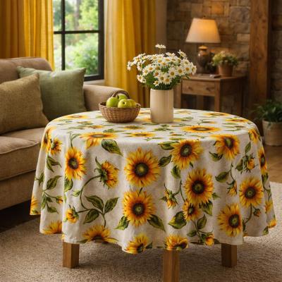 Покривки за маса със слънчогледи, стил рустик