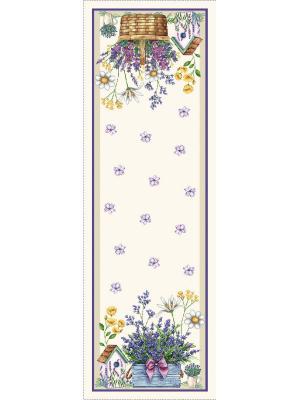 Жакардов тишлайфер с лавандула, диви цветя и провансалски мотиви