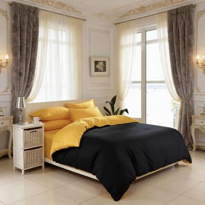 Златен контраст – двуцветен спален комплект от ранфорс