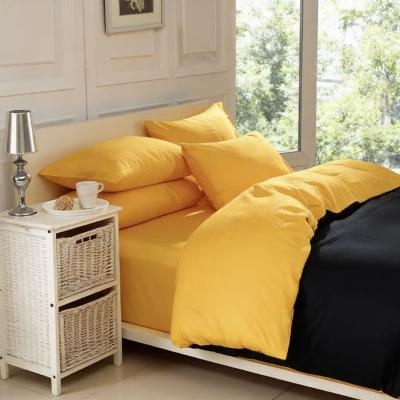 Златен контраст – двуцветен спален комплект от ранфорс